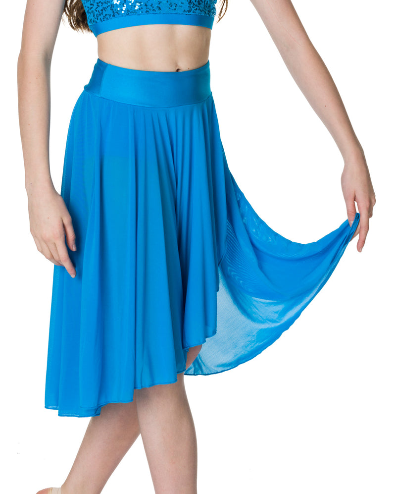 Studio 7, Inspire Mesh Skirt, Turquoise, Adults, ADSK05