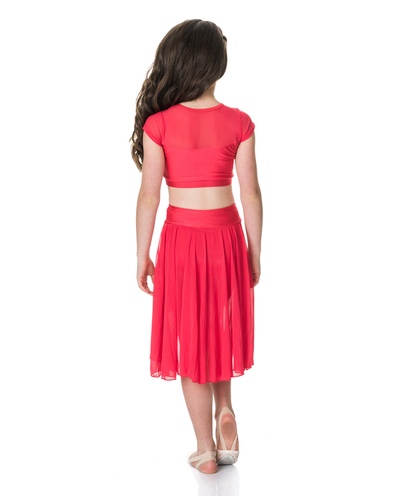 Studio 7, Inspire Mesh Skirt, Red, Adults, ADSK05