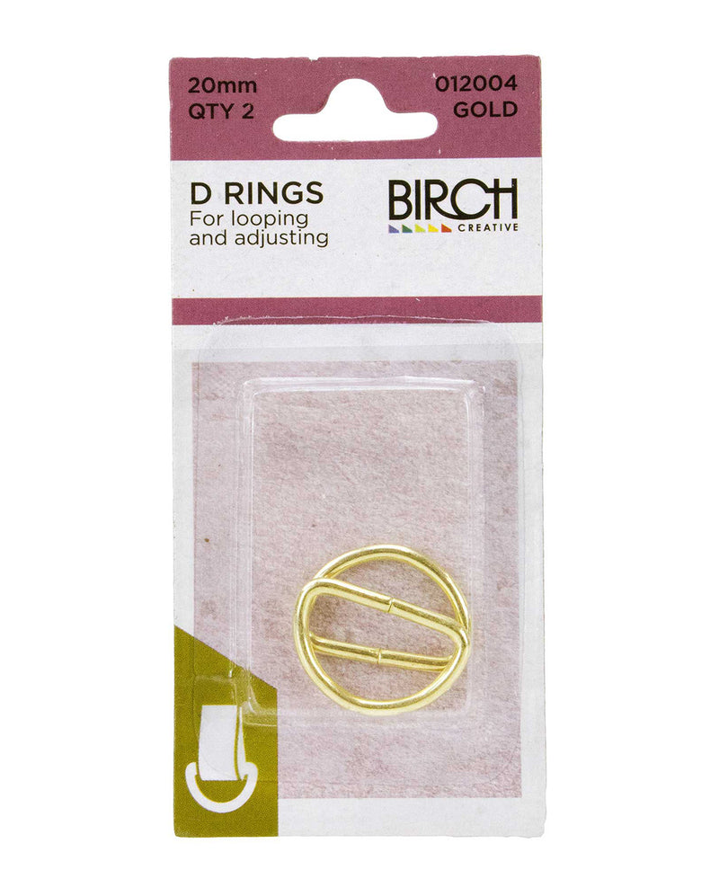 Birch D RINGS - 25mm - Gold