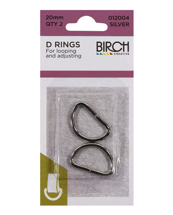 Birch D RINGS - 25mm - Silver