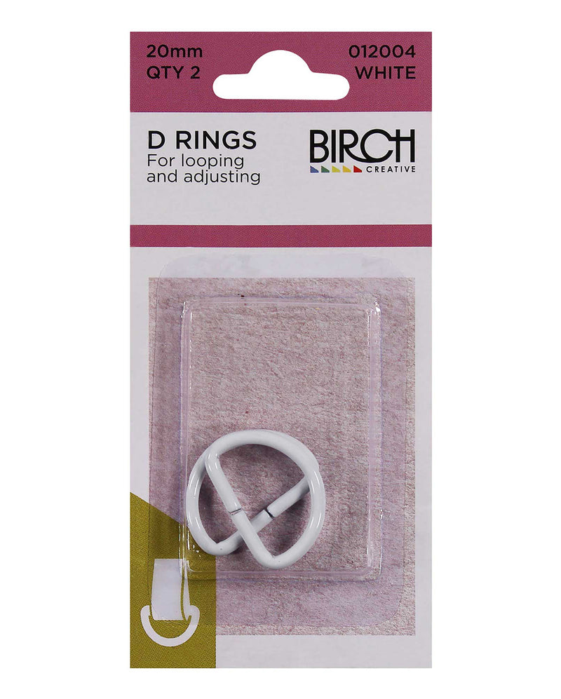 Birch D RINGS - 25mm - White
