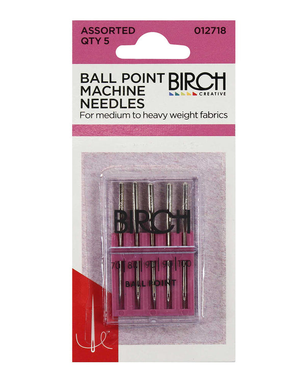 Birch Machine Needles – Ball Point - Assorted Sizes