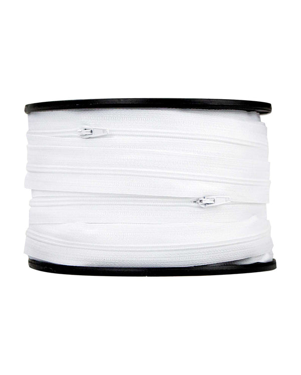 Birch Zipper Chain & Slider - White - Size 3 (Sold per 1 metre)