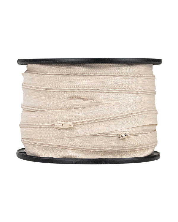 Birch Zipper Chain & Slider - Natural - Size 3 (Sold per 1 metre)