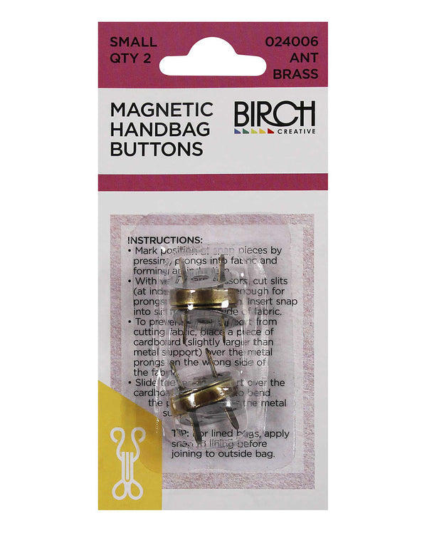 Birch MAGNETIC HANDBAG BUTTONS - Small - Antique Brass
