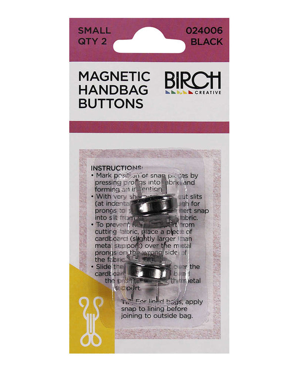 Birch MAGNETIC HANDBAG BUTTONS - Small - Black