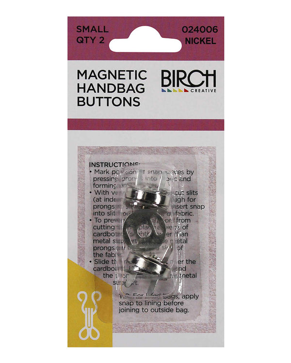 Birch MAGNETIC HANDBAG BUTTONS - Small - Nickel