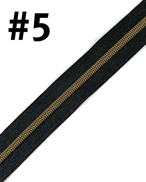#5 Zipper Tape, 3m (118″), Black