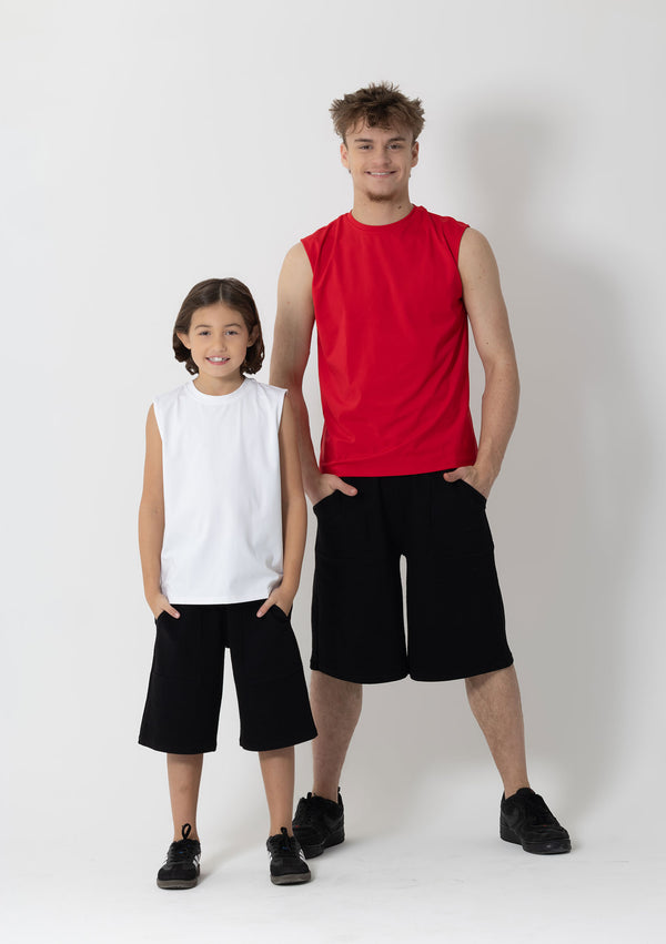 Studio 7, Kael Track Shorts, Black, Childs, CSS7R02