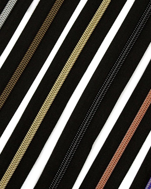 #5 Zipper Tape, 3m (118″), Black