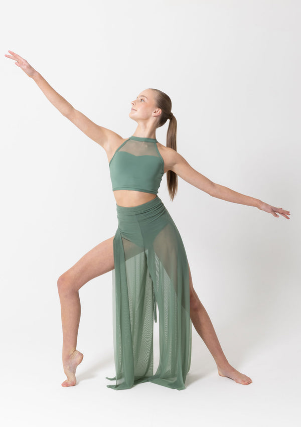 Studio 7, Mesh Wrap Pants, Forest Green, Childs, CHMP02