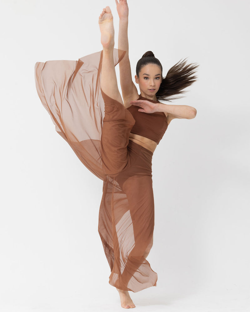 Studio 7, Mesh Wrap Pants, Mocha, Childs, CHMP02