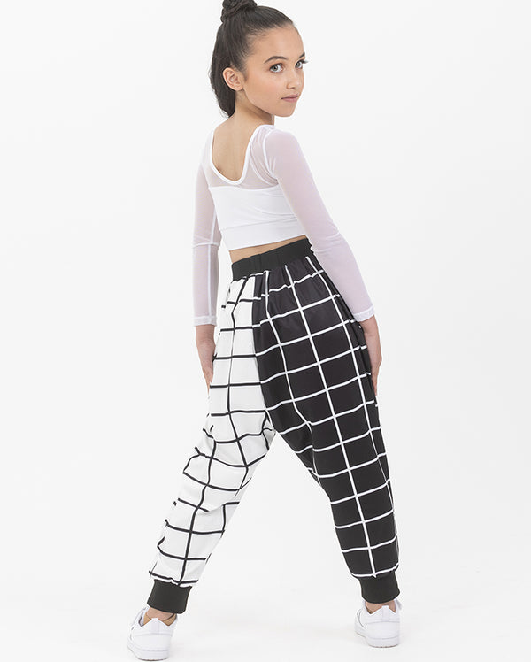 Studio 7, GEO PRINT HAREM PANTS, Black/White, Childs, CUHP02