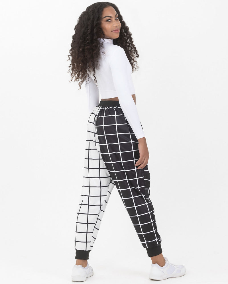 Studio 7, GEO PRINT HAREM PANTS, Black/White, Adults, AUHP02