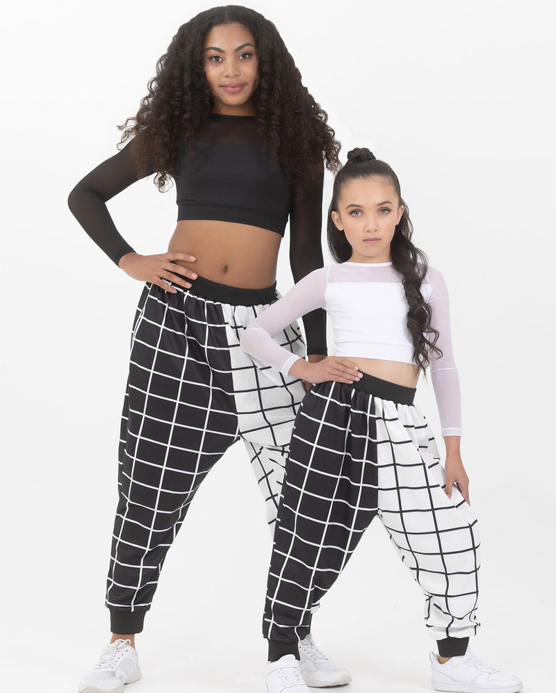 Studio 7, GEO PRINT HAREM PANTS, Black/White, Childs, CUHP02