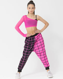 Studio 7, GEO PRINT HAREM PANTS, Black/Hot Pink, Childs, CUHP02