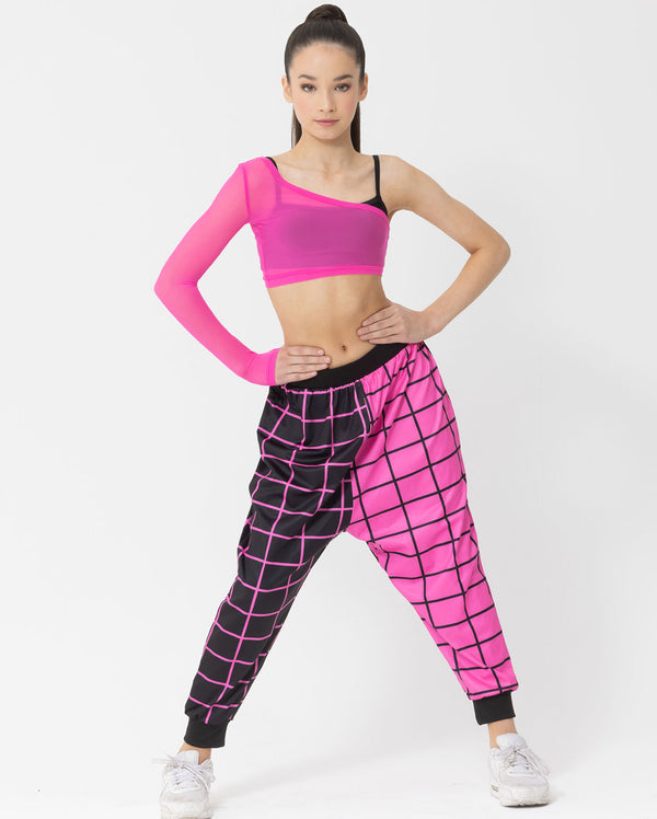 Studio 7, GEO PRINT HAREM PANTS, Black/Hot Pink, Childs, CUHP02