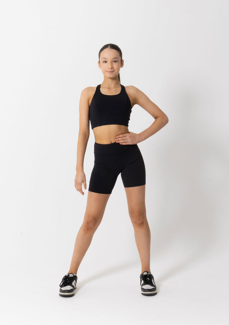 Studio 7, Imogen Crop Top, Black, Childs, CCS7R03