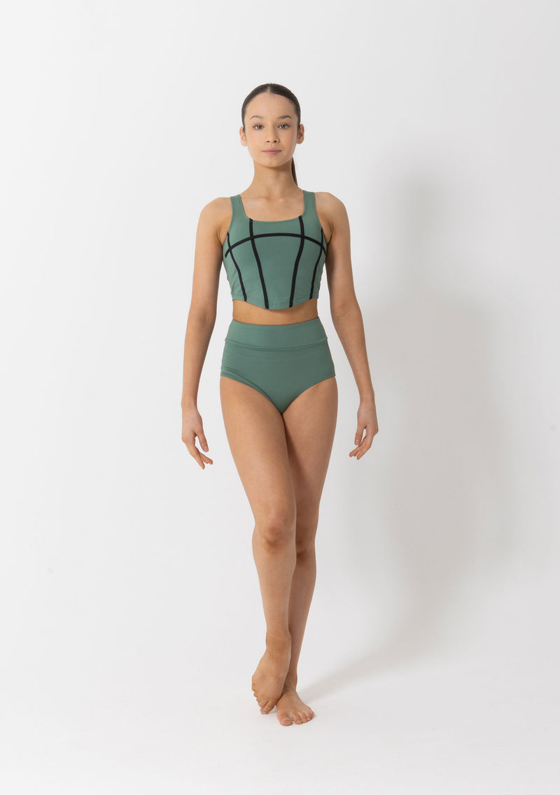Studio 7, Livi Crop Top, Forest Green, Adults, APCT08