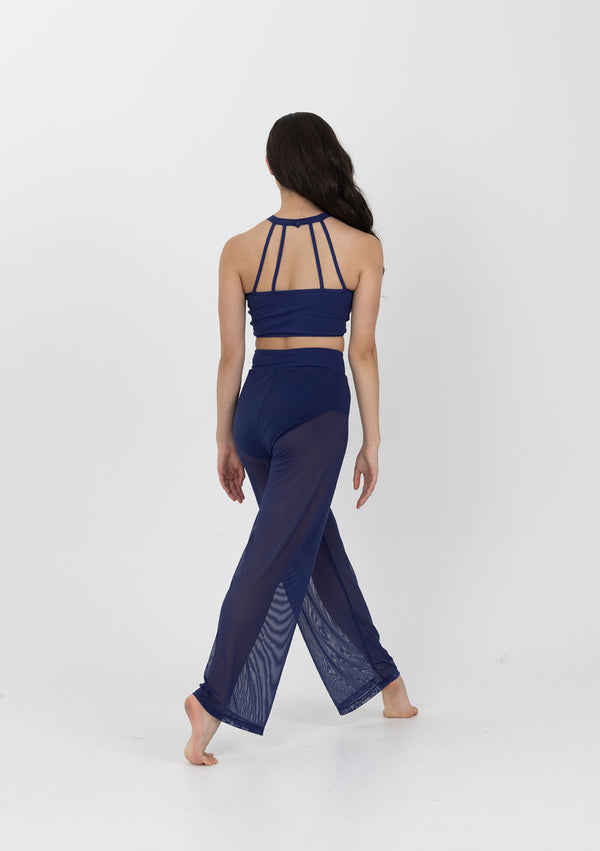 Studio 7, MESH PERFORMANCE CROP, Navy, Childs, CMPCT01