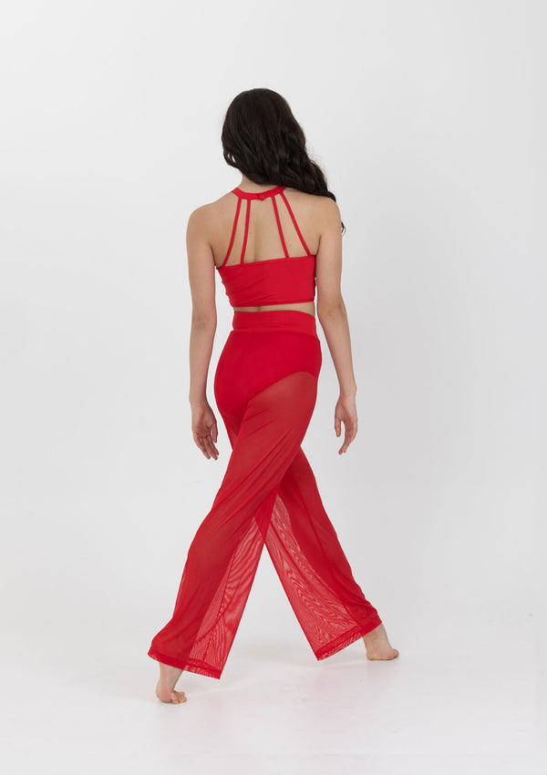 Studio 7, MESH PERFORMANCE CROP, Red, Childs, CMPCT01