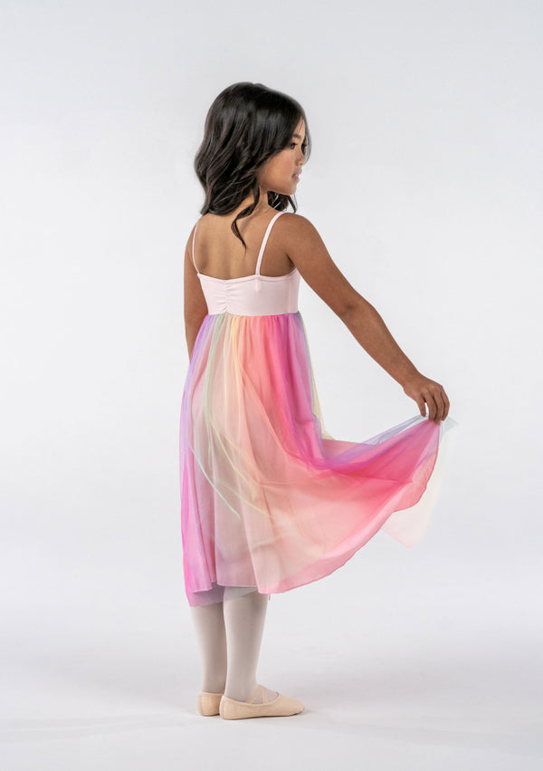 Studio 7, Rainbow Lyrical Dress, Pale Pink, Childs, CHD25