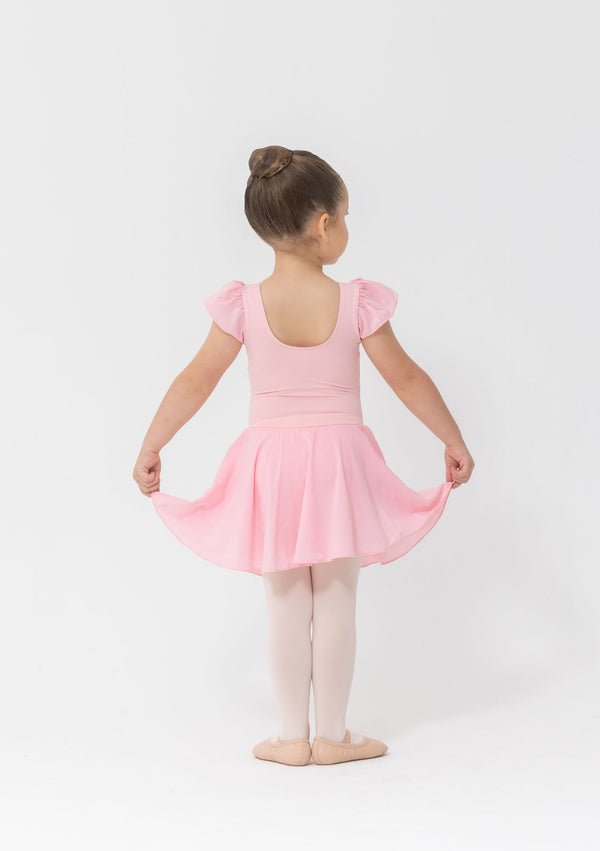 Studio 7, Cap Sleeve Chiffon Dress, Ballet Pink, Childs, TCD01