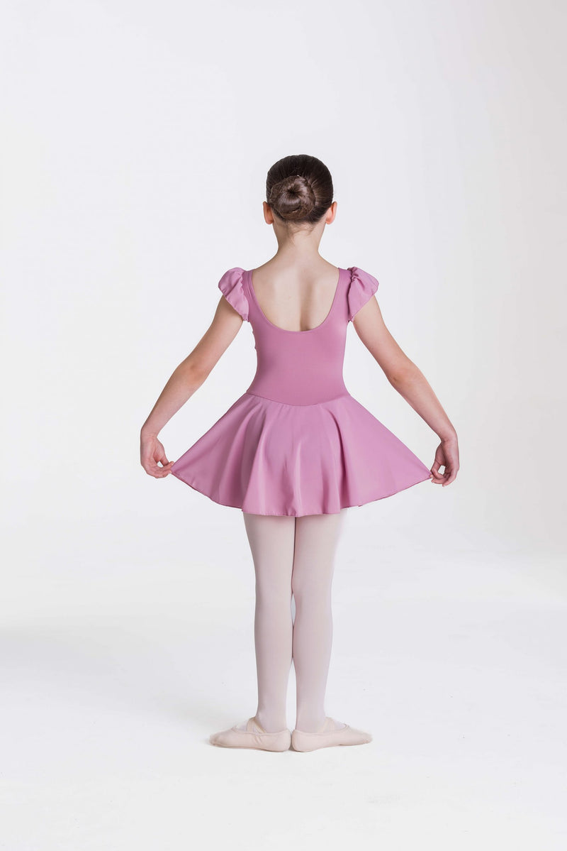 Studio 7, Cap Sleeve Chiffon Dress, Dusty Pink, Childs, TCD01