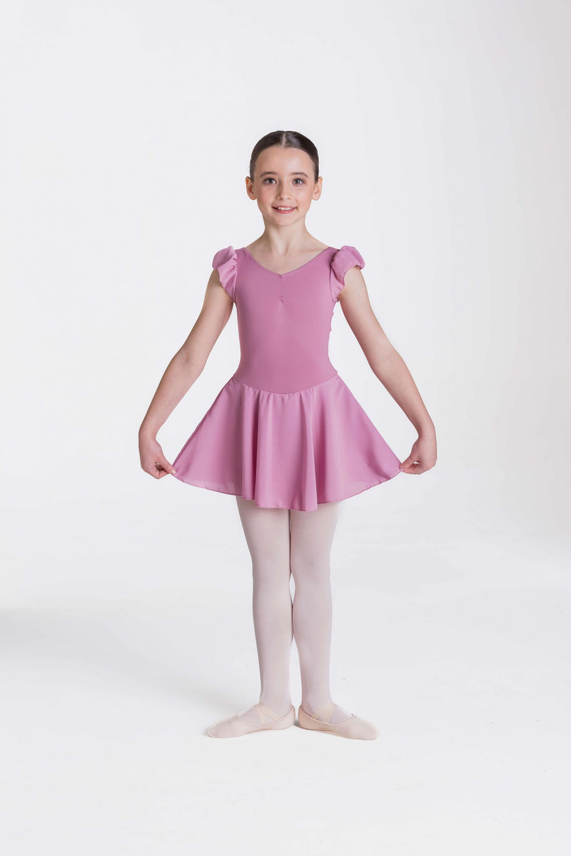 Studio 7, Cap Sleeve Chiffon Dress, Dusty Pink, Childs, TCD01