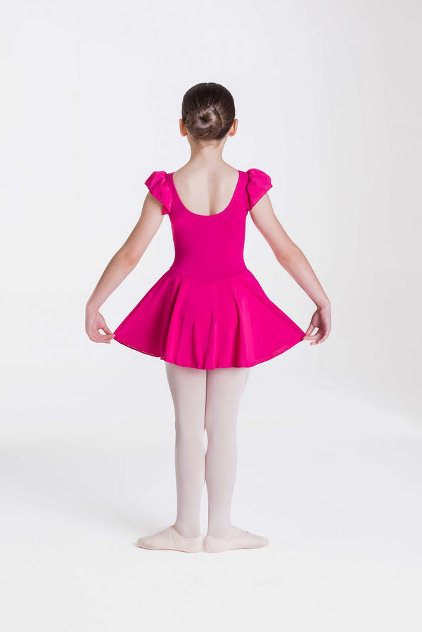 Studio 7, Cap Sleeve Chiffon Dress, Mulberry, Childs, TCD01