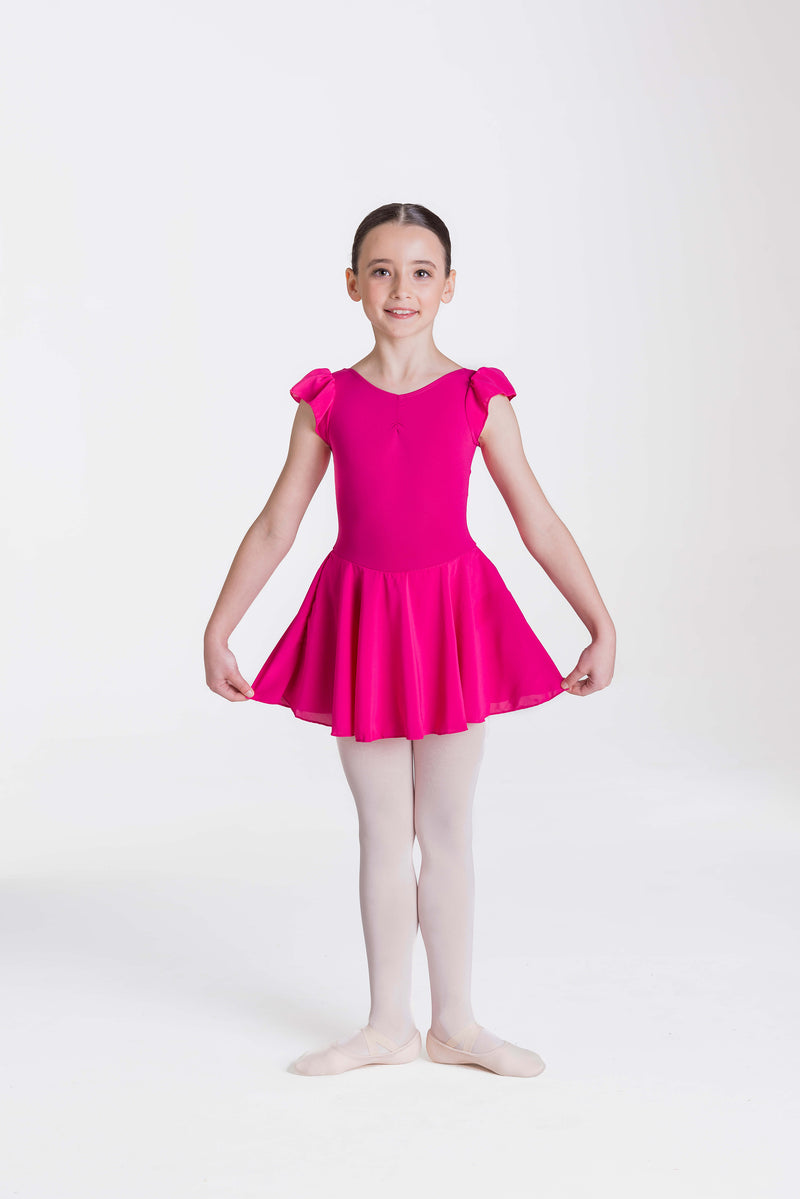 Studio 7, Cap Sleeve Chiffon Dress, Mulberry, Childs, TCD01
