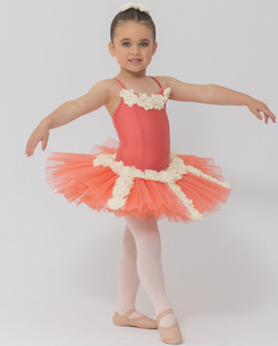Studio 7, Pretty Petals Tutu, Coral, CHTU10