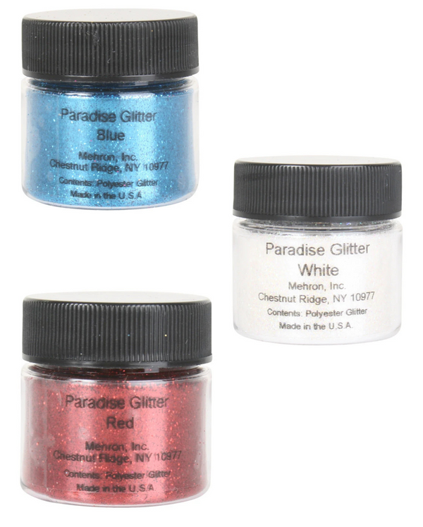 CLEARANCE, 48 Glitter Pack (16 x red, 16 x white, 16 x blue)