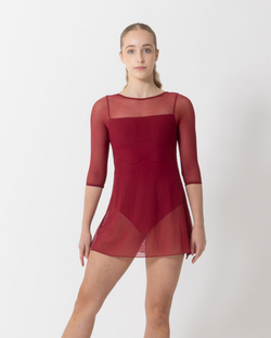 Studio 7, AMBER MESH DRESS, Burgundy, Childs, CHD33