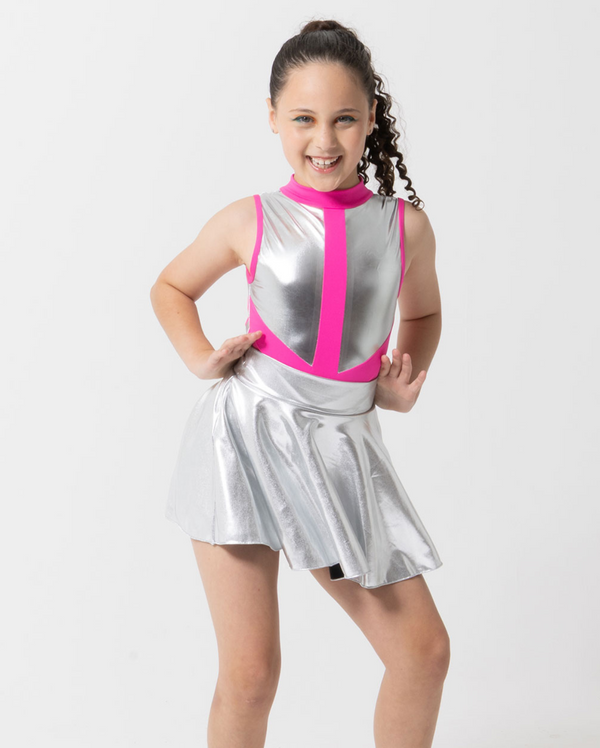 Studio 7, Edge Metallic Skirt,  silver, Childs, CHSK17