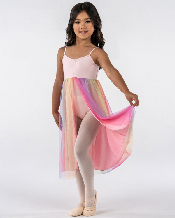 Studio 7, Rainbow Lyrical Dress, Pale Pink, Childs, CHD25
