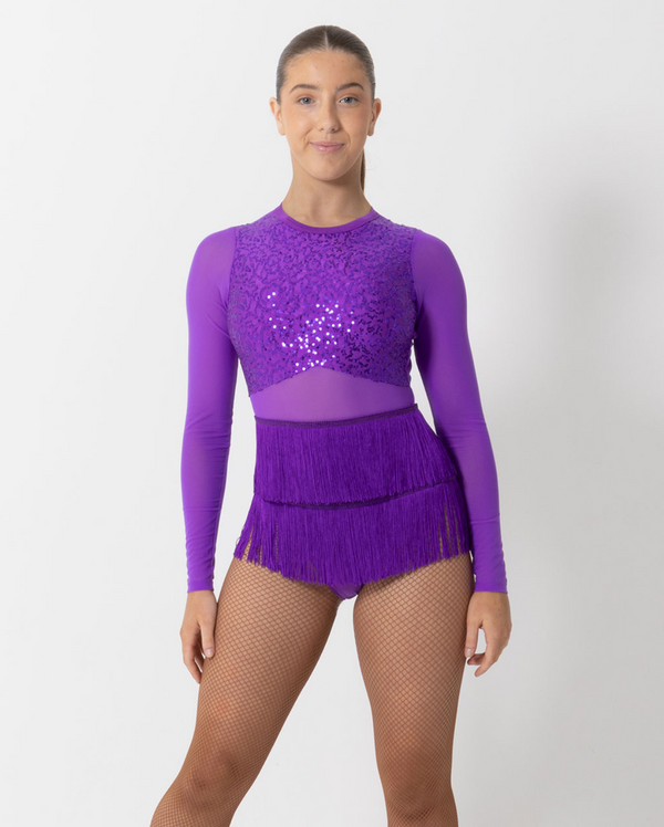 Studio 7, Liberty Sequin Leotard, Purple, Childs, CHL22