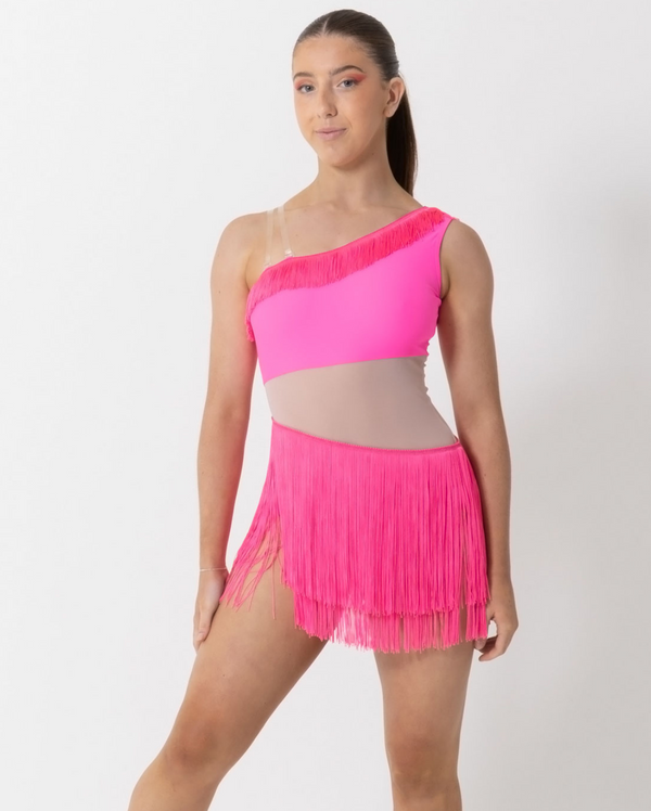 Studio 7, Sasha Tassel Dress, Neon Pink, Childs, CHD41