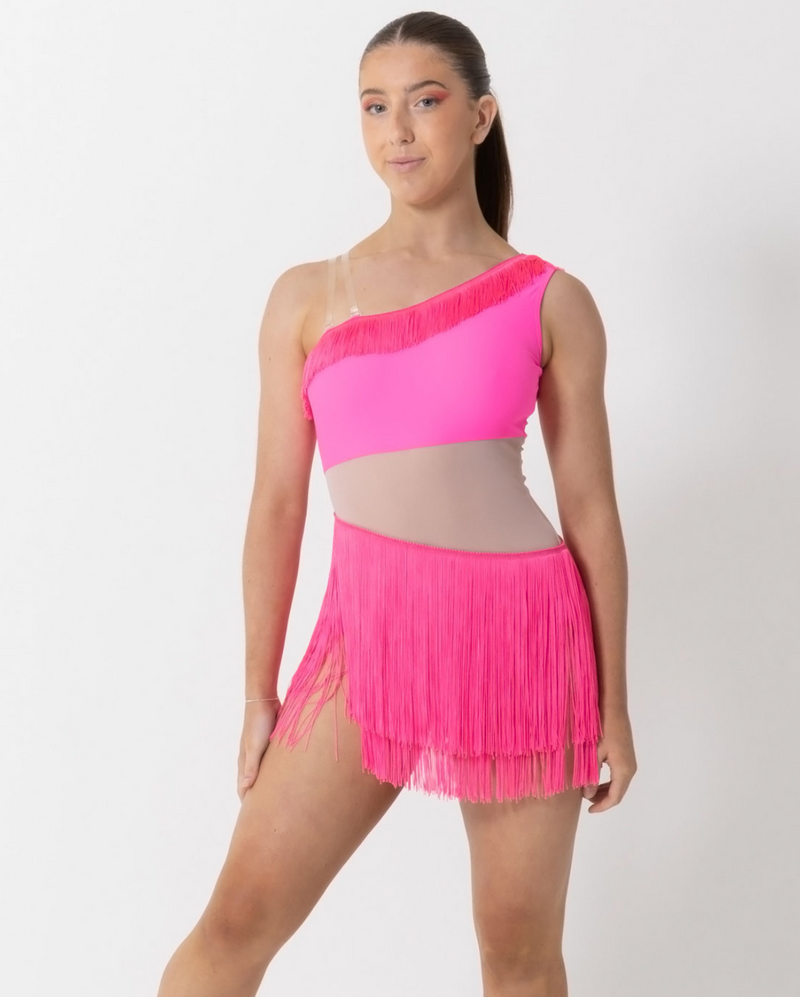 Studio 7, Sasha Tassel Dress, Neon Pink, Childs, CHD41