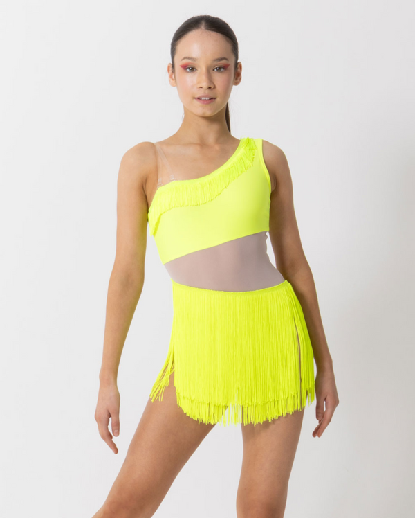 Studio 7, Sasha Tassel Dress, Neon Yellow, Childs, CHD41
