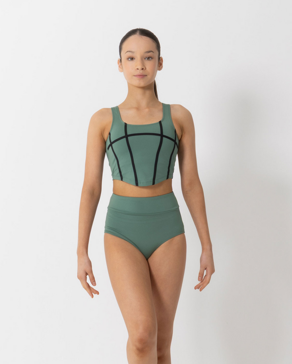 Studio 7, Livi Crop Top, Forest Green, Childs, CPCT08
