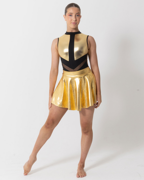 Studio 7, Edge Metallic Skirt, Gold, Childs, CHSK17