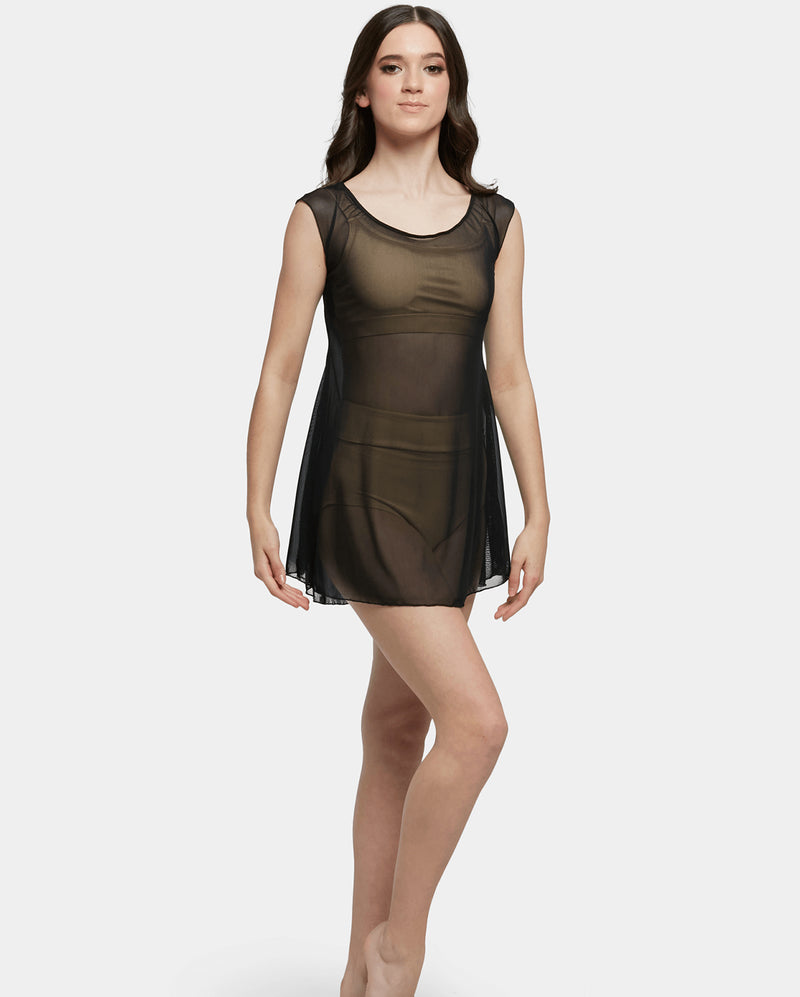 Studio 7, MESH SLIP DRESS, Black, Adults, ADD22