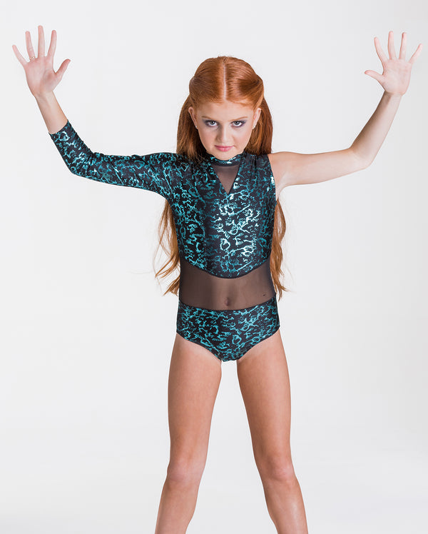 Studio 7, Wild Things Leotard, Adults, EMERALD GREEN/BLACK, ADL04