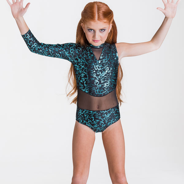 Studio 7 Wild Things Leotard Adults EMERALD GREEN BLACK ADL04