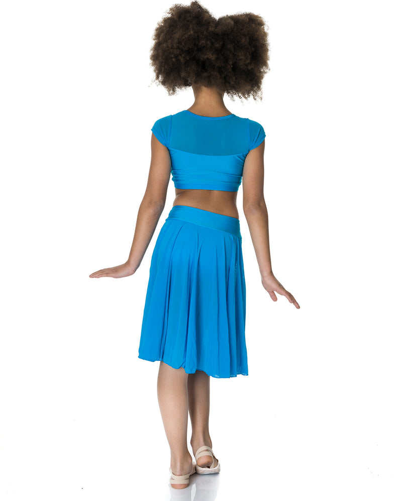 Studio 7, Inspire Mesh Skirt, Turquoise, Childs, CHSK05
