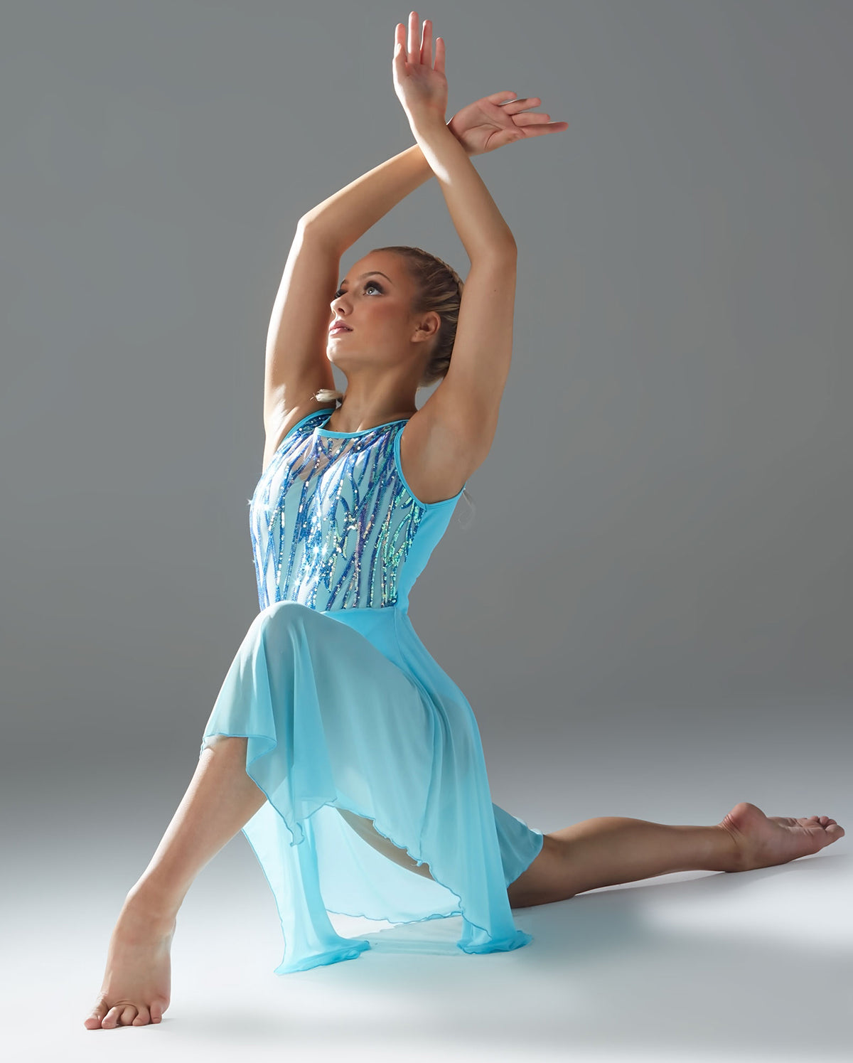 Studio 7 ELSIE LYRICAL DRESS Sky Blue Adults ADD24 Dance Play Studio 7 ELSIE LYRICAL DRESS Sky Blue Adults ADD24 Dance Play