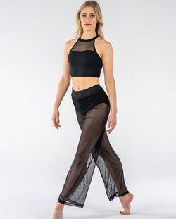 Studio 7, MESH PERFORMANCE CROP, Black, Childs, CMPCT01