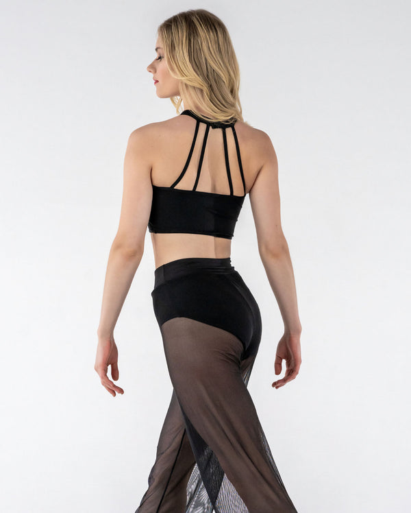 Studio 7, MESH PERFORMANCE CROP, Black, Adults, AMPCT01