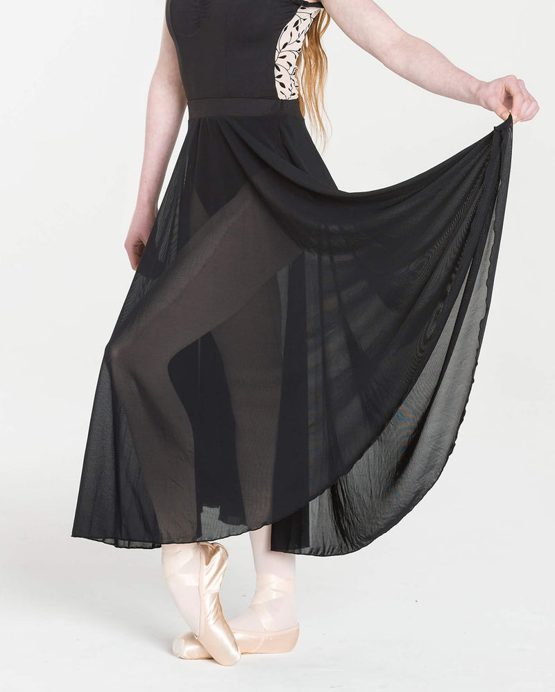 Studio 7,  Rehearsal Mesh Skirt, Adults, BLACK, TAFS03